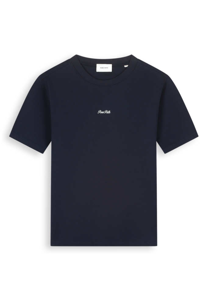 Pure Path blauwe heren t-shirt | Vooraanzicht