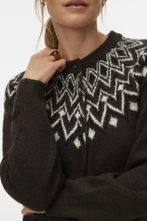 Vero Moda bruine dames vest | Close up