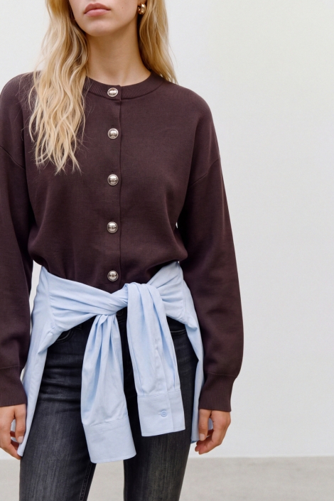 Vero Moda bruine dames vest | Close up