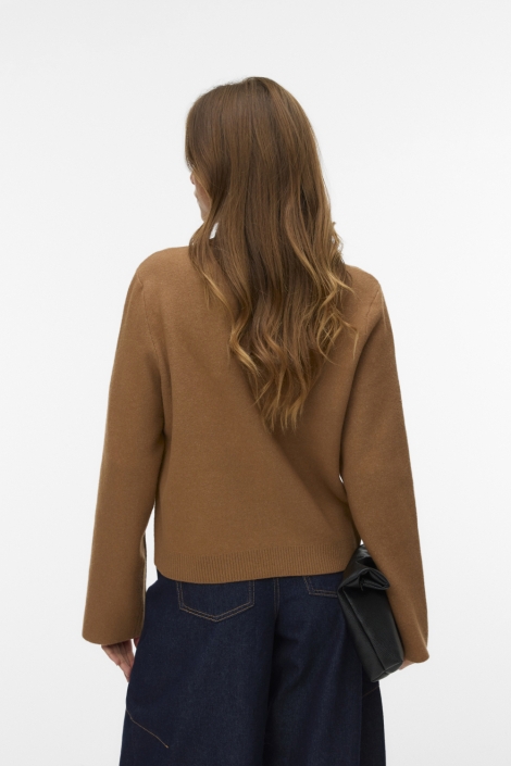 Vero Moda bruine dames vest | Model achteraanzicht