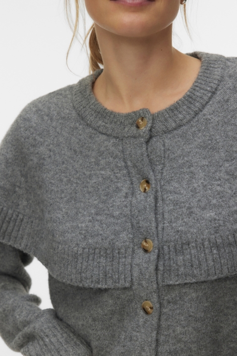 Vero Moda grijze dames vest | Close up
