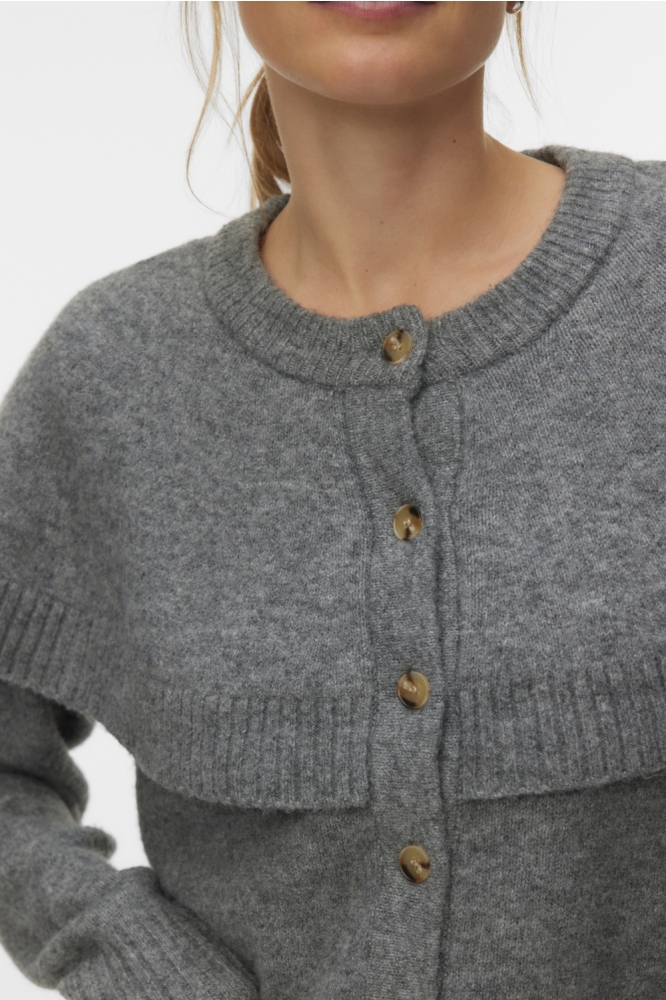 Vero Moda grijze dames vest | Close up