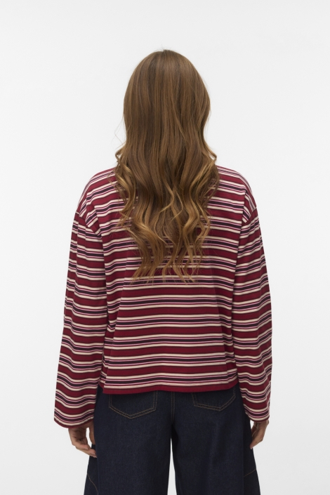 Vero Moda roze dames t-shirt | Model achteraanzicht