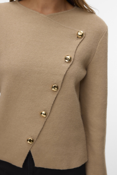 Vero Moda beige dames vest | Close up
