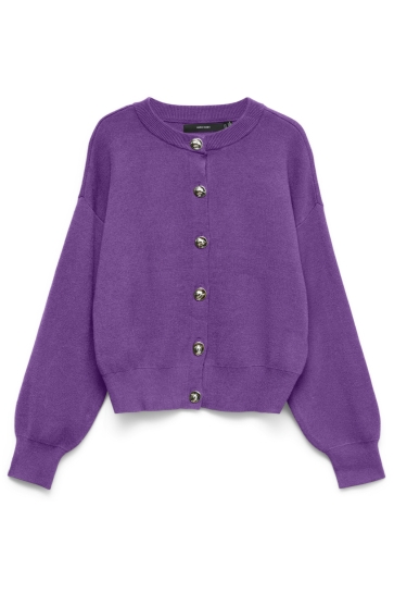 Vero Moda Vest VMNOELLA LS O-NECK CARDIGAN BOO 10347061 ROYAL LILAC