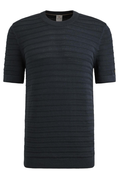 Cast Iron blauwe heren t-shirt | Vooraanzicht