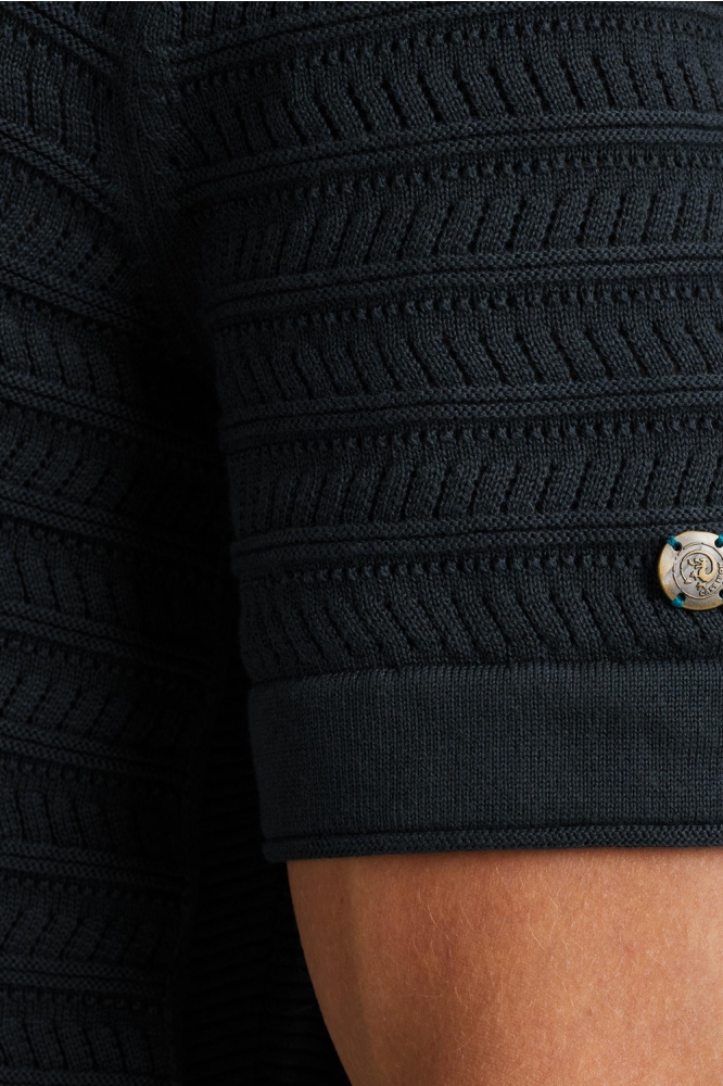 Cast Iron blauwe heren t-shirt | Kleurstaal