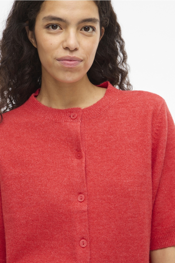 Vila rode dames vest | Kleurstaal