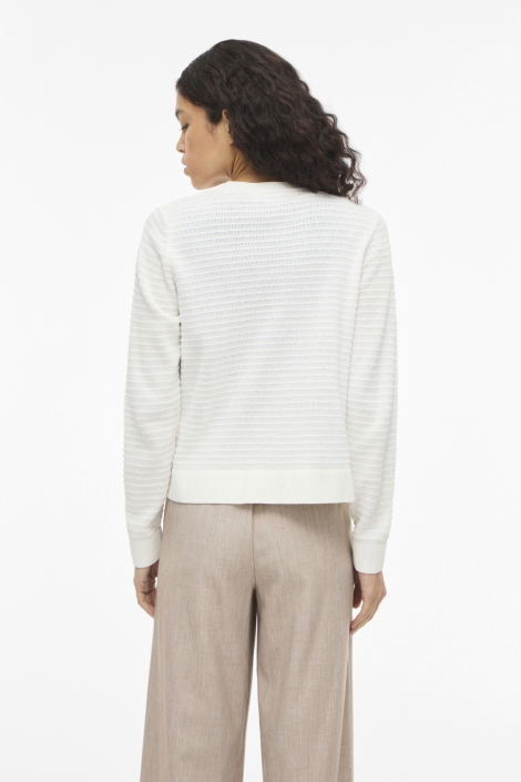 Vila witte dames vest | Model achteraanzicht