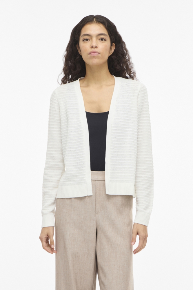 Vila witte dames vest | Model vooraanzicht