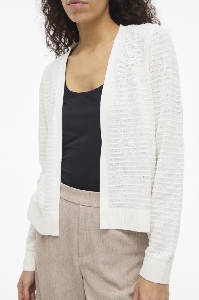 Vila witte dames vest | Close up