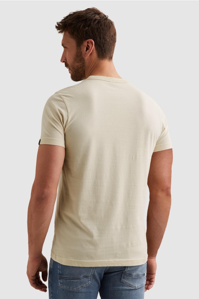 PME legend ecru heren t-shirt | Model achteraanzicht