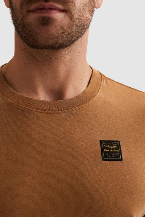 PME legend oranje heren t-shirt | Close up