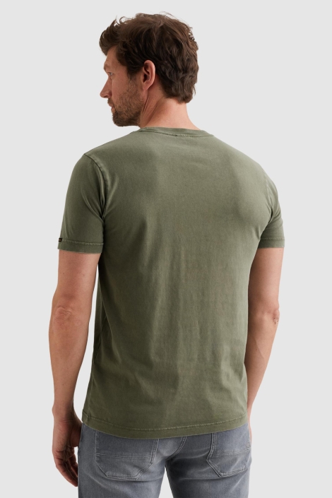 PME legend groene heren t-shirt | Model achteraanzicht