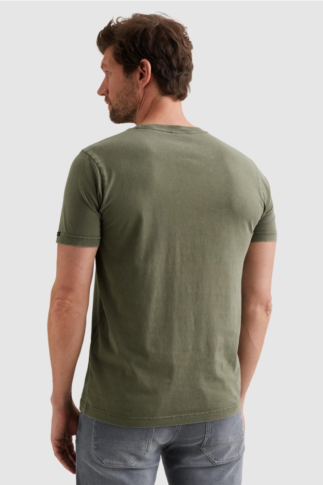 PME legend groene heren t-shirt | Model achteraanzicht