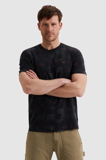 PME legend T-shirt T SHIRT MET ALLOVER PRINT EN SLUB EFFECT PTSS2602561 5281