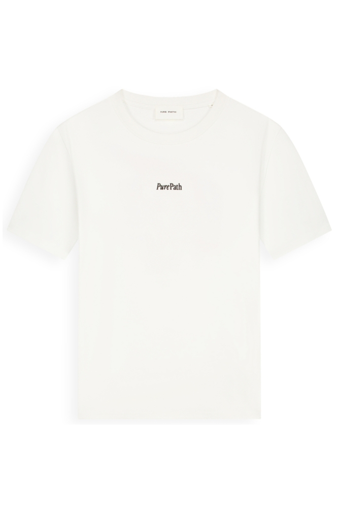 Pure Path witte heren t-shirt | Vooraanzicht