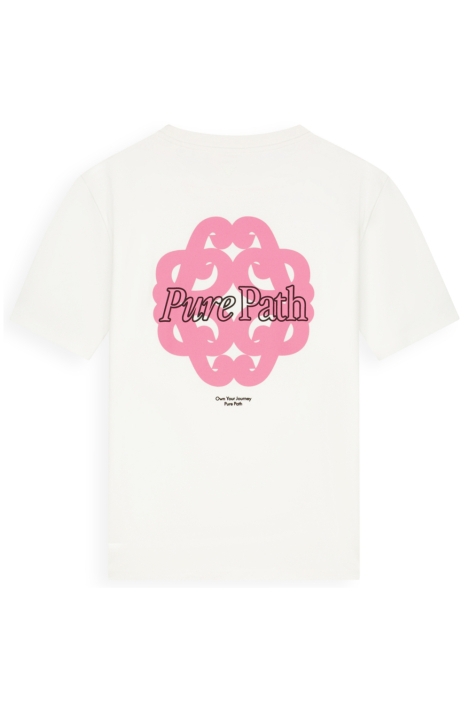 Pure Path witte heren t-shirt | Achteraanzicht