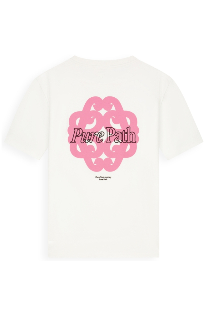 Pure Path witte heren t-shirt | Achteraanzicht