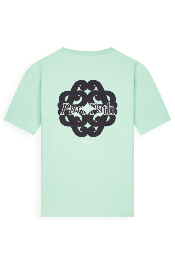 Pure Path groene heren t-shirt | Achteraanzicht