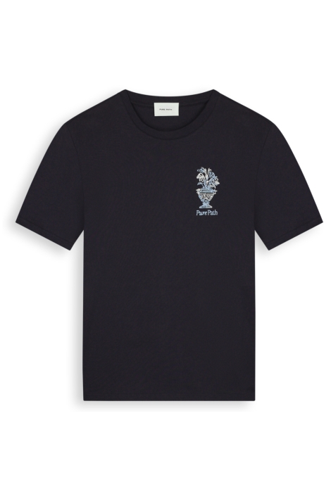 Pure Path blauwe heren t-shirt | Vooraanzicht