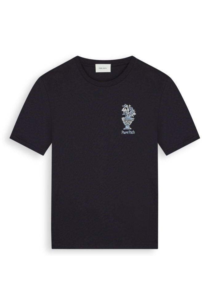 Pure Path blauwe heren t-shirt | Vooraanzicht