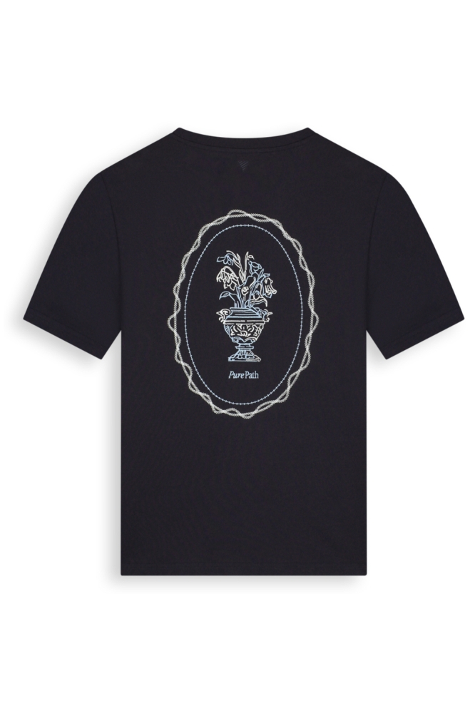 Pure Path blauwe heren t-shirt | Achteraanzicht
