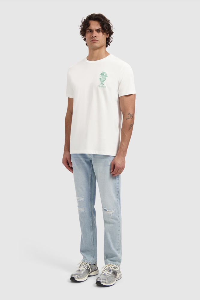 Pure Path witte heren t-shirt | Model