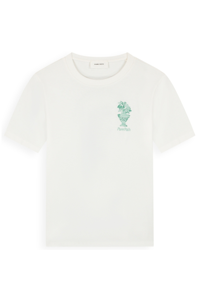 Pure Path witte heren t-shirt | Vooraanzicht