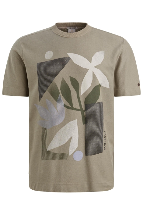 Cast Iron groene heren t-shirt | Vooraanzicht