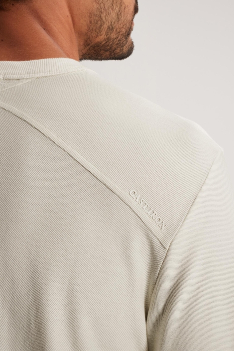 Cast Iron ecru heren t-shirt | Close up