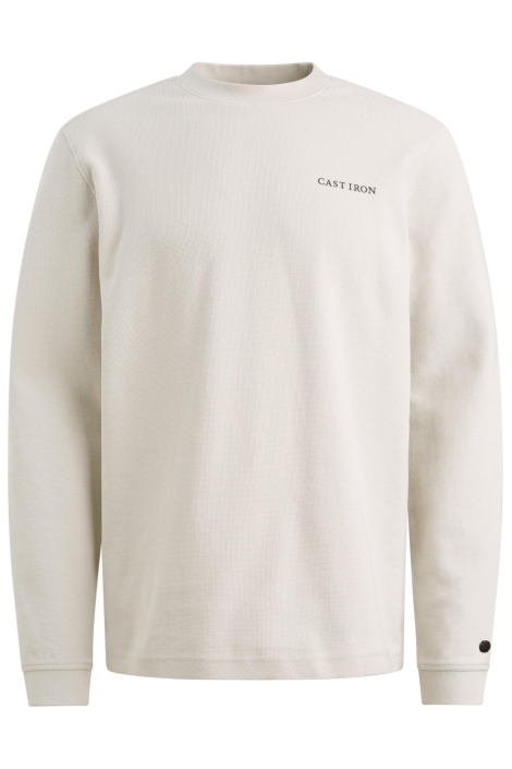 Cast Iron ecru heren t-shirt | Vooraanzicht