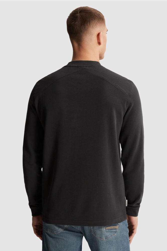 Cast Iron grijze heren t-shirt | Model achteraanzicht