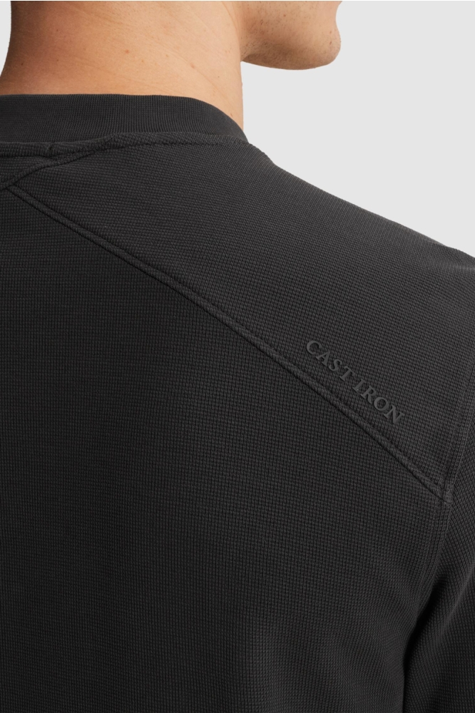 Cast Iron grijze heren t-shirt | Close up