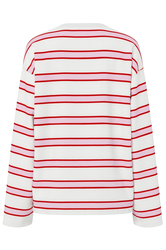 Pieces roze dames t-shirt | Achteraanzicht