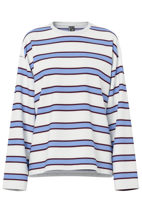 Pieces blauwe dames t-shirt | Vooraanzicht