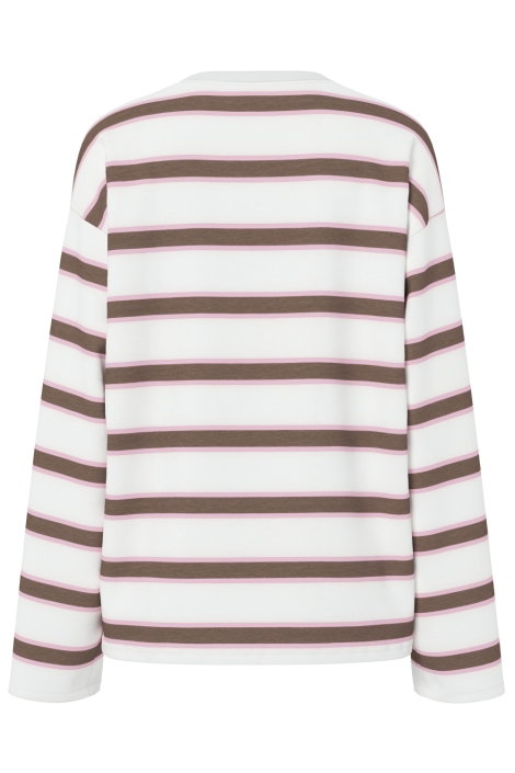 Pieces bruine dames t-shirt | Achteraanzicht