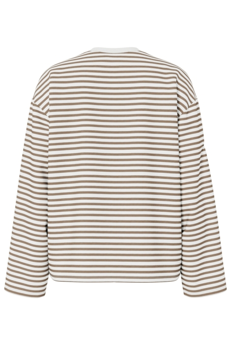 Pieces beige dames t-shirt | Achteraanzicht