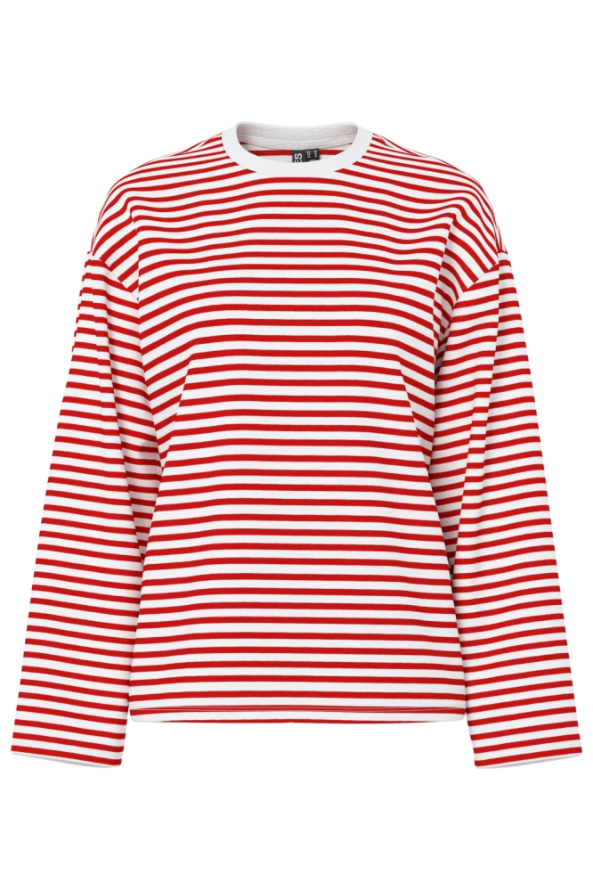 Pieces witte dames t-shirt | Vooraanzicht