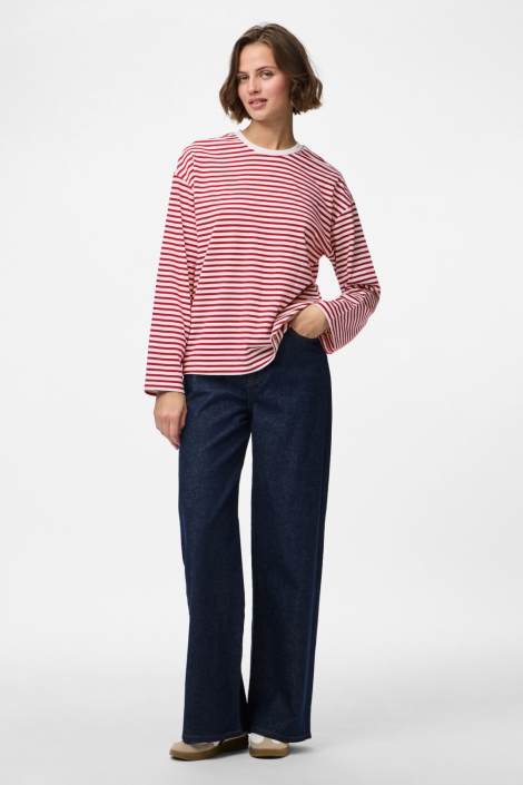 Pieces witte dames t-shirt | Model
