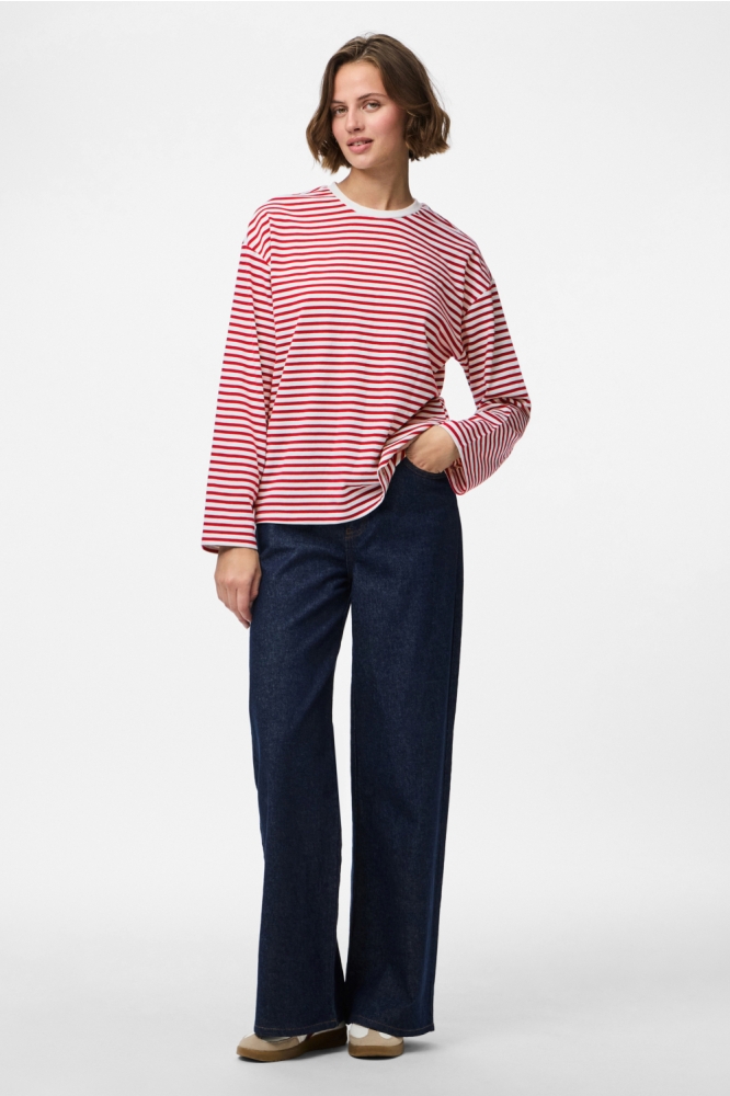 Pieces witte dames t-shirt | Model