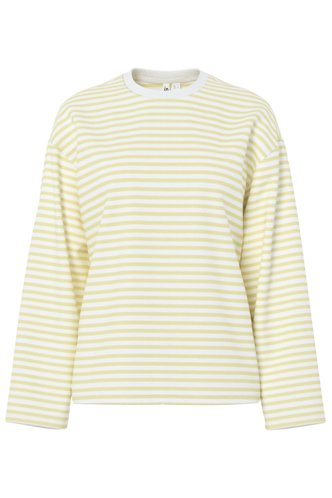 Pieces gele dames t-shirt | Vooraanzicht