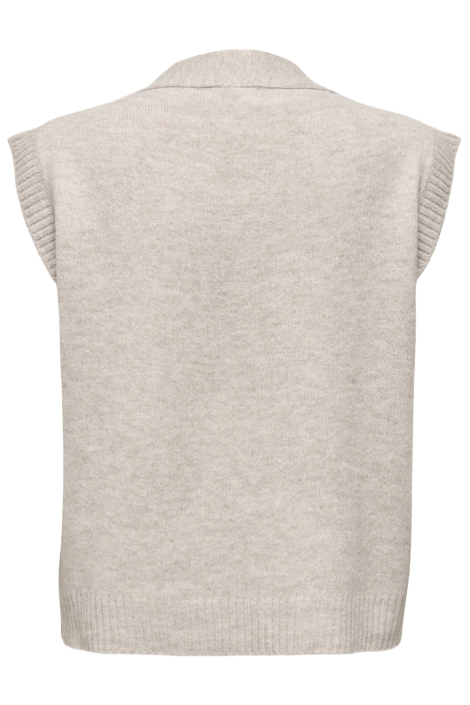 Jacqueline de Yong beige dames vest | Achteraanzicht