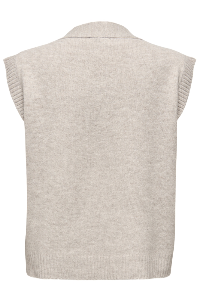 Jacqueline de Yong beige dames vest | Achteraanzicht