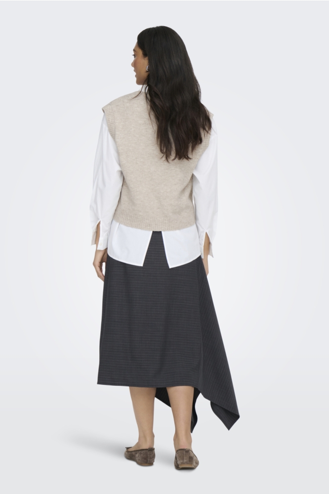 Jacqueline de Yong beige dames vest | Model