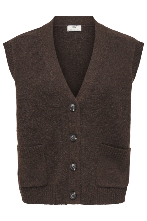 Jacqueline de Yong bruine dames vest | Vooraanzicht