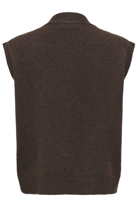 Jacqueline de Yong bruine dames vest | Achteraanzicht