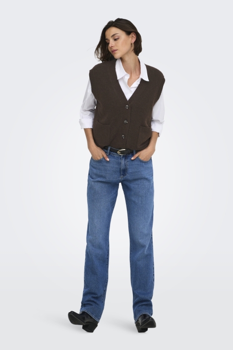 Jacqueline de Yong bruine dames vest | Model