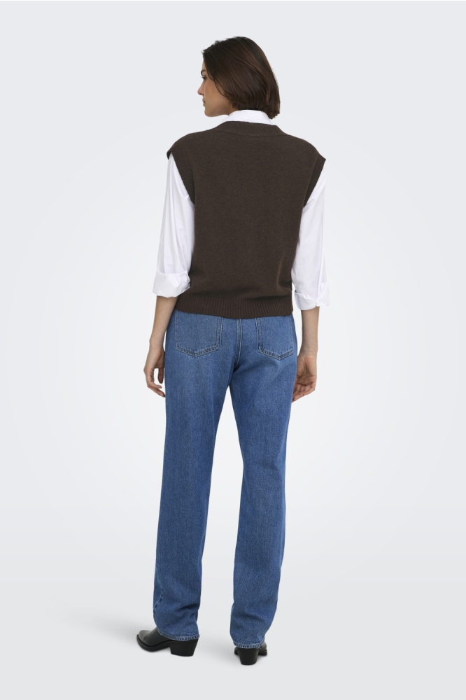 Jacqueline de Yong bruine dames vest | Model