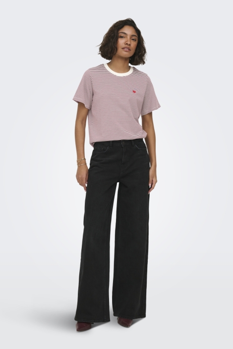 Jacqueline de Yong witte dames t-shirt | Model